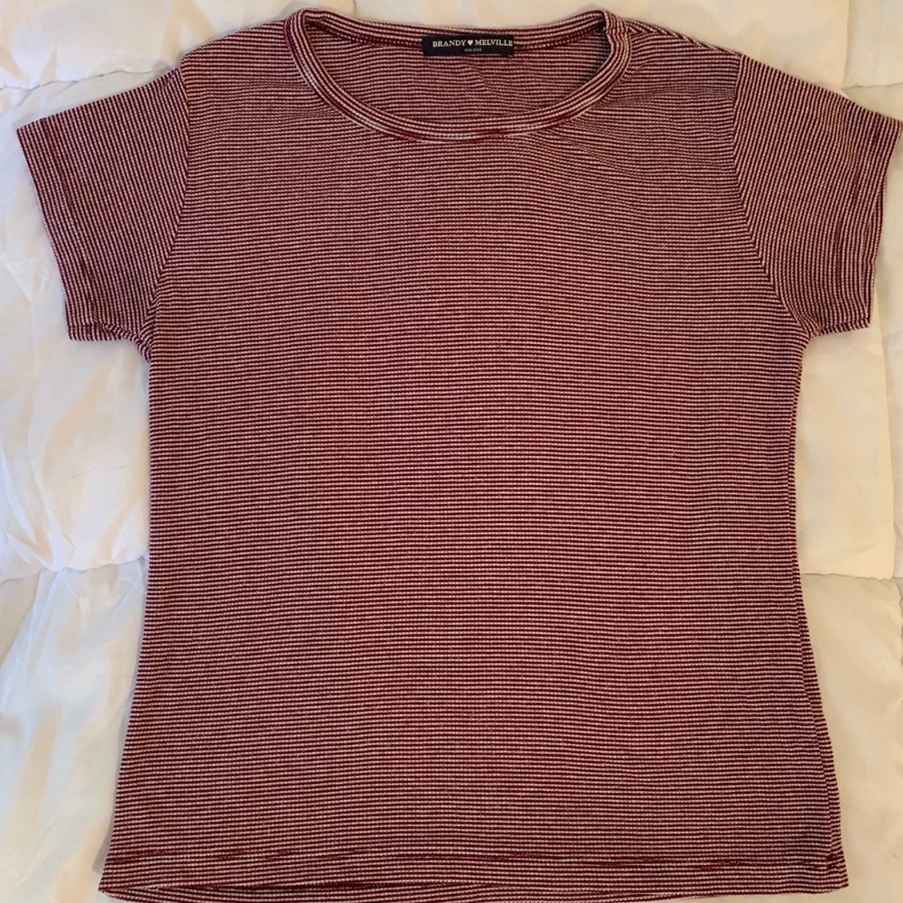 Brandy Melville red striped shirt
